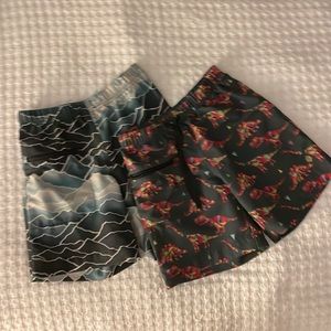 Two pair of Shredly youth large shorts